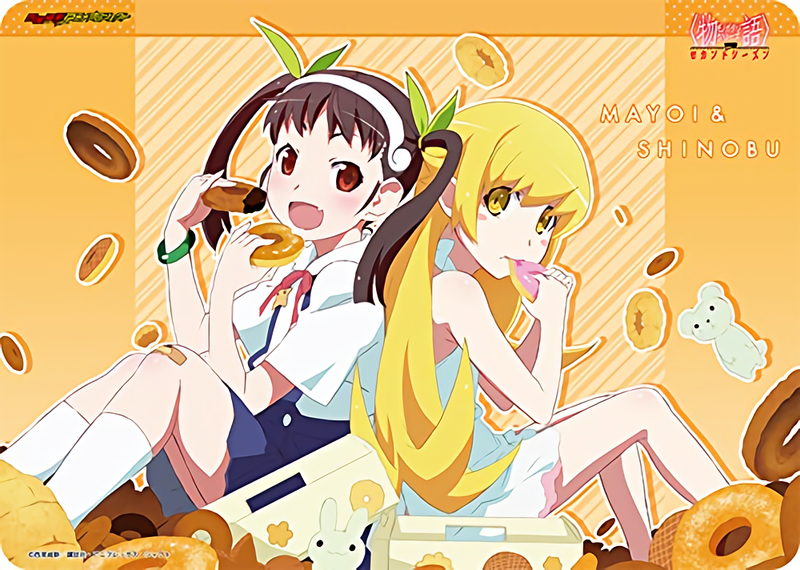 Bakemonogatari Mayoi Hachikuji & Shinobu Oshino Character Rubber Play Mat