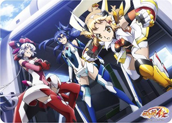 Symphogear Hibiki & Tsubasa & Chris Rubber Play Mat