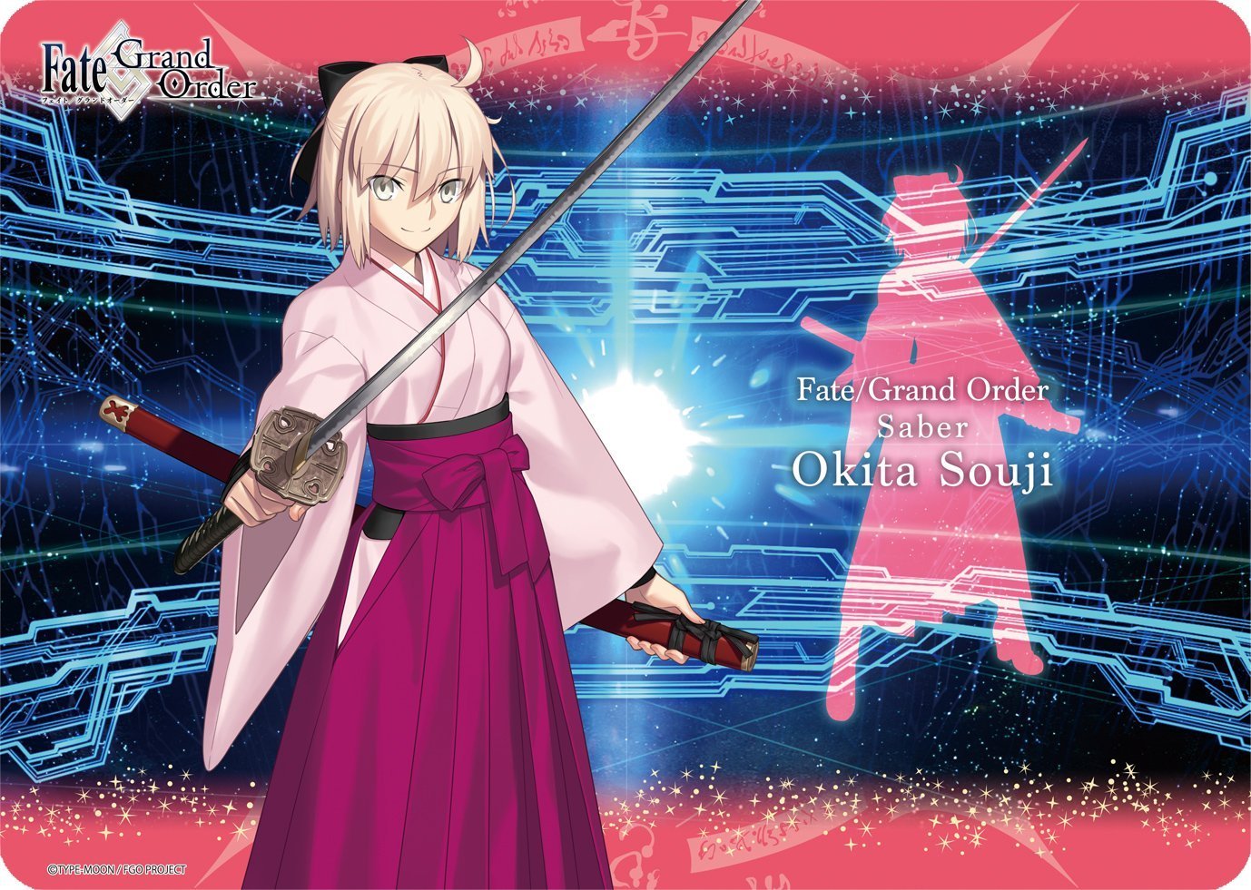 Fate Grand Order Sakura Saber Soji Okita Rubber Play Mat FGO