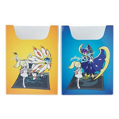 Pokemon Center Original Lillie Solgaleo Lunala Character Double Deck Box + Sleeves
