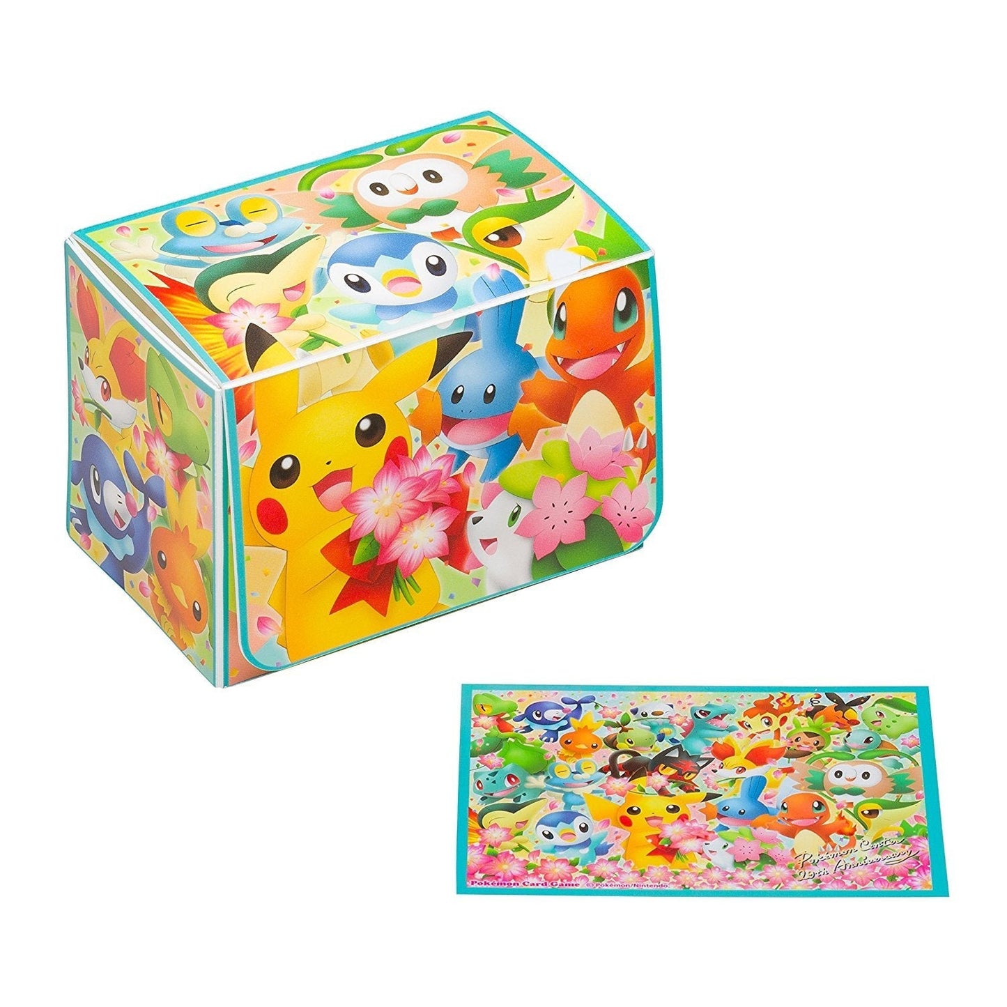 Pokemon Center 20th Anniversary Pikachu Card Sleeves + Deck Box Set