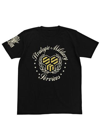 Macross Frontier S.M.S Skull Platoon Cospa Character Black T-shirt