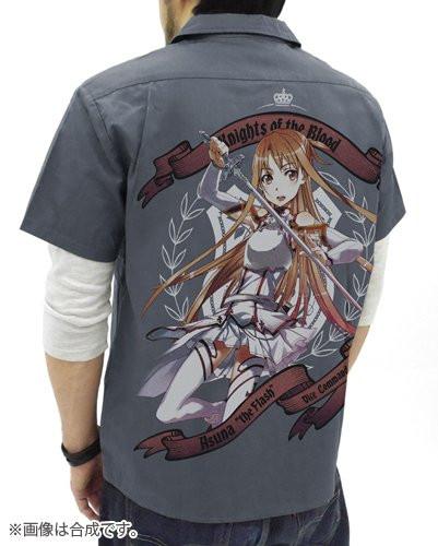 Sword Art Online II Asuna Cospa Gray Work Shirt Sizes L / XL Full Color Back SAO
