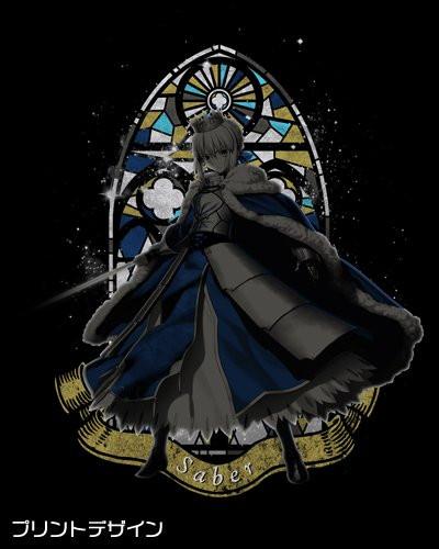 Fate Grand Order Saber Artoria Pendragon Cotton Cospa T-shirt Black FGO