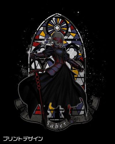 Fate Grand Order Saber Alter Altria Pendragon Cospa T-shirt Black FGO