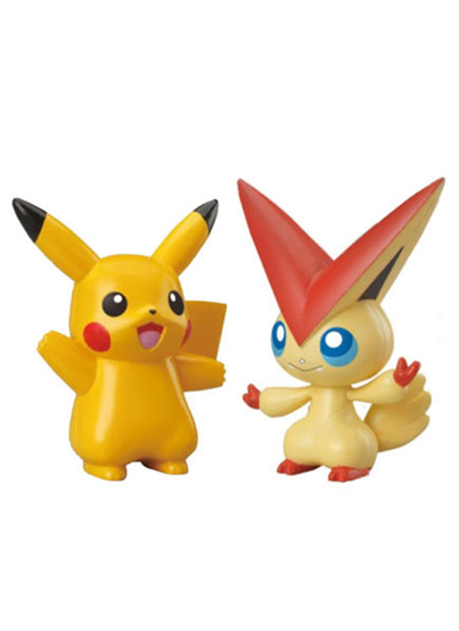 Pokemon Pikachu and Victini 3" Black White Character Figure Toy