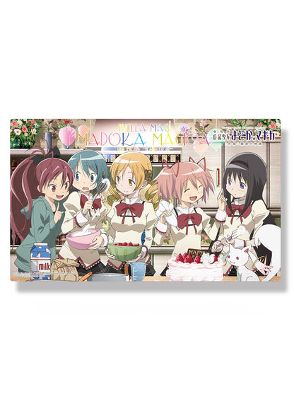 Puella Magi Magica Girls Making Sweets Madoka Kyouko Sayaka Mami Homura Rubber Play Mat