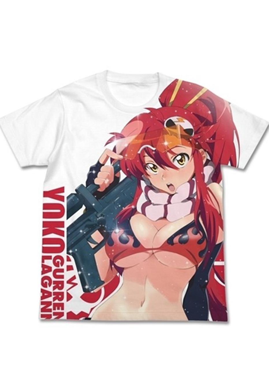 Tengen Toppa Gurren lagann Yoko Full Graphic White T-shirt Cospa