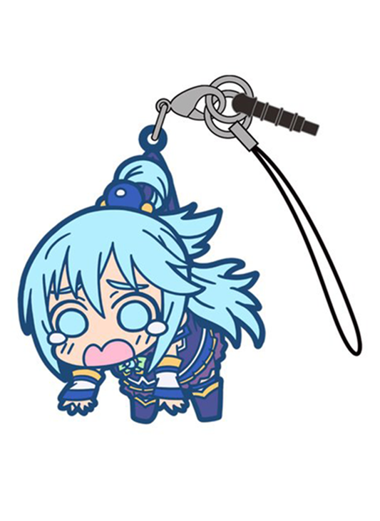 Konosuba Aqua Tsumamare Cospa Pinch Rubber Strap