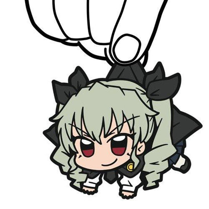 Girls und Panzer Anchovy Cospa Pinch Tsumamare Phone Strap School Uniform Ver.