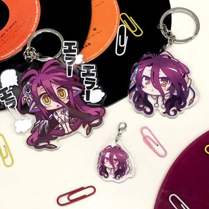 No Game No Life Zero NGNL Schwi Shuvi Dola Cospa Pinch Tsumamare Acrylic Mascot Key Chain w/Bonus