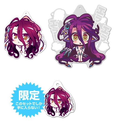 No Game No Life Zero NGNL Schwi Shuvi Dola Cospa Pinch Tsumamare Acrylic Mascot Key Chain w/Bonus