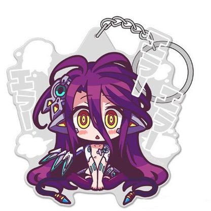 No Game No Life Zero NGNL Schwi Shuvi Dola Cospa Pinch Tsumamare Acrylic Mascot Key Chain w/Bonus