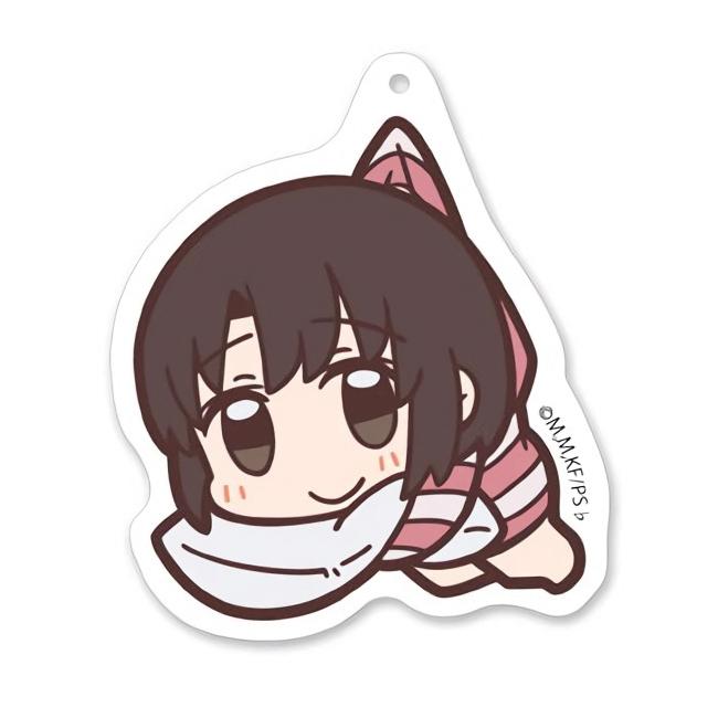 Event Limited Saekano Megumi Cospa Pinch Tsumamare Acrylic Charm Key Chain w/Bonus