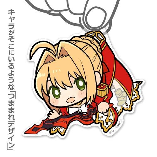 Fate/Extella Link Red Saber Nero Claudius Tsumamare Pinch Character Acrylic Mascot Strap