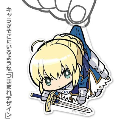 Fate/Extella Link Saber Altria Pendragon Tsumamare Pinch Character Acrylic Mascot Strap