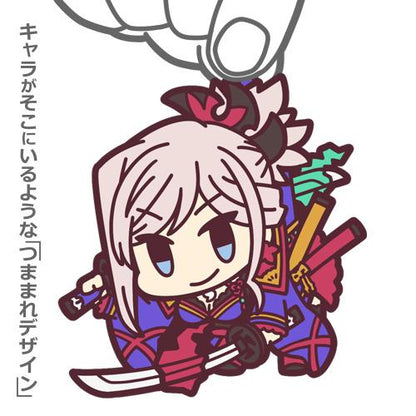 Fate Grand Order Saber Miyamoto Musashi Cospa Character Rubber Pinch Tsumamare Key Chain Mascot FGO