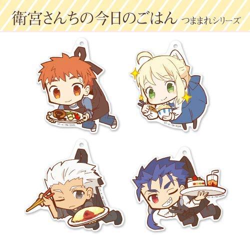 Today`s Menu for Emiya Family Shiro Emiya Tsumamare Cospa Pinch Acrylic Strap