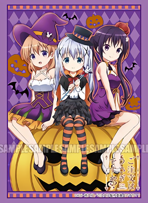 Gochiusa Is the Order a Rabbit? Rize, Chino & Cocoa Halloween Ver. Character Sleeves