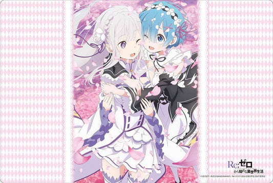 Re:Zero Rem & Emilia EMT Character Rubber Play Mat Vol.158