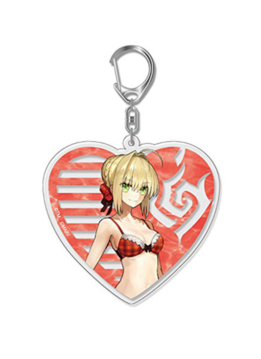 Fate/Extella Saber Nero Claudius Rose Vacation Ver. Acrylic Mascot Key Chain Vol.3