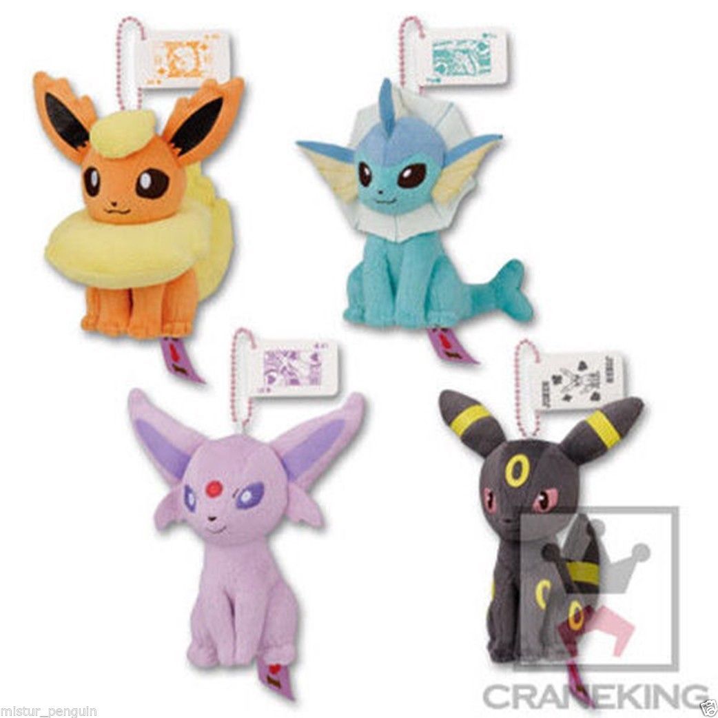 Pokemon I Love Eevee 5" Flareon Ball-Chain Plush