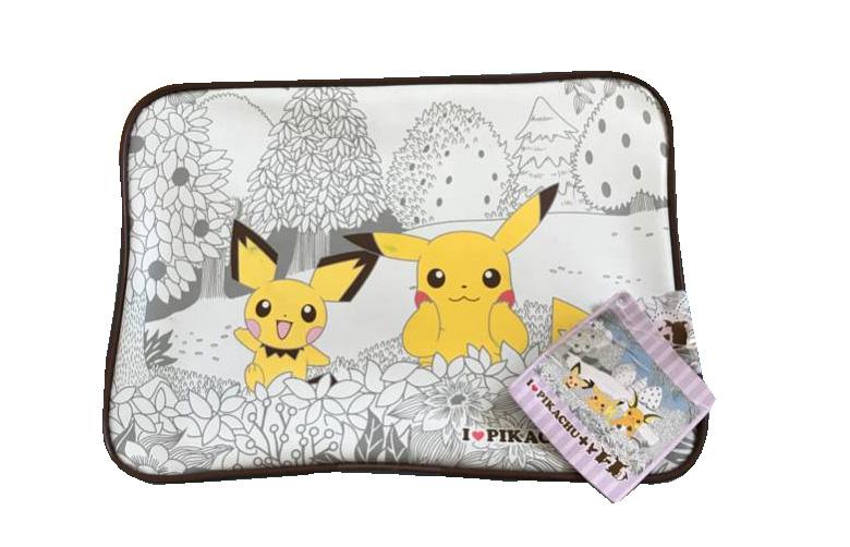 Pokemon I Love Pikachu Raichu Blue Character UFO Prize Zipper Pouch