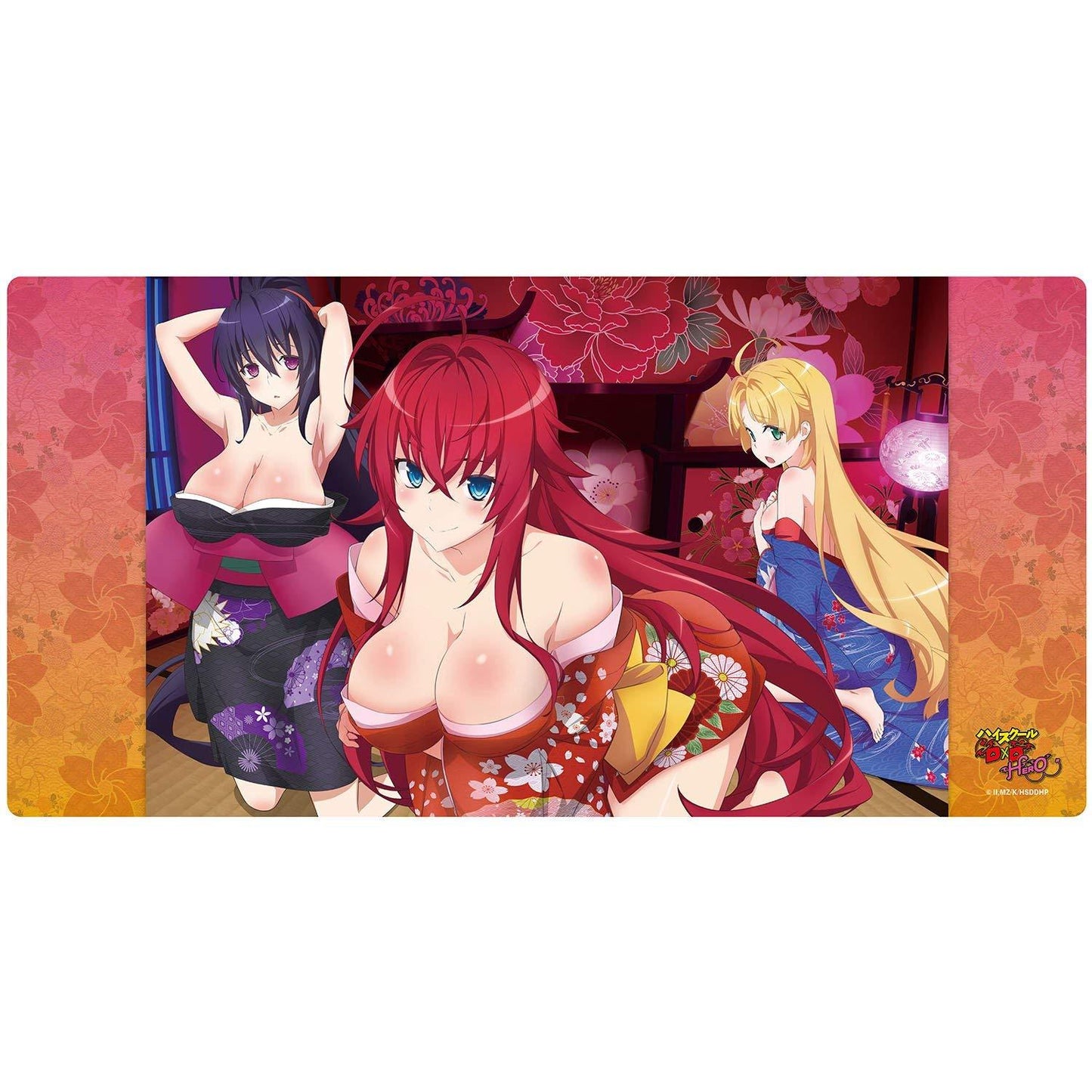 High School DxD Hero Rias Asia Akeno Character Rubber Play Mat