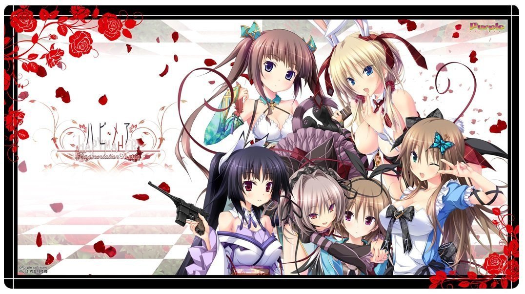 Nexnet Girls Hapymaher Yayoi, Alice, Maia, Saki, Keiko, Yuuko Rubber Play mat Vol.002