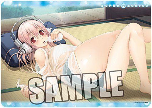 Super Sonico Character Rubber Play Mat Relax Sonico