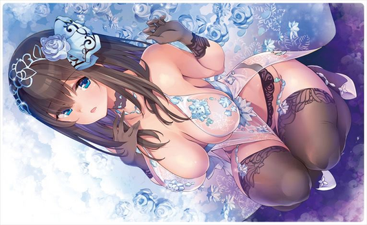 C97 The Idolmaster Fumika Sagisawa Royal Icing Ver. Circle Midnight Blue Character Rubber Playmat