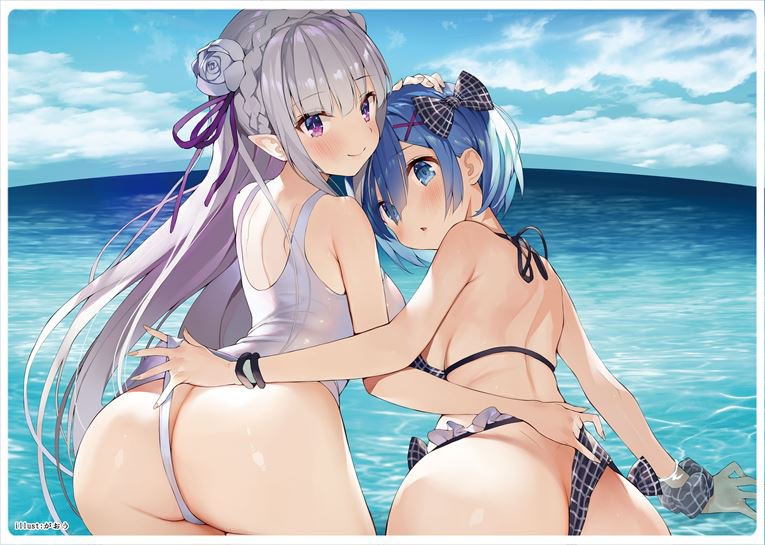 C97 Re: Zero Rem & Emilia Circle Midnight Blue Doujin Rubber Playmat