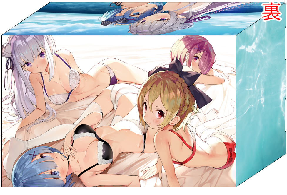 C97 Re: Zero Rem & Emilia Swimsuit Lingerie Ver. Circle Midnight Blue Doujin Character Double Deck Box