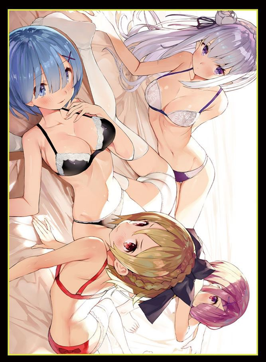 C97 Re: Zero Rem, Ram, Emilia & Felt Lingerie Ver. Circle Midnight Blue Doujin Character Sleeves