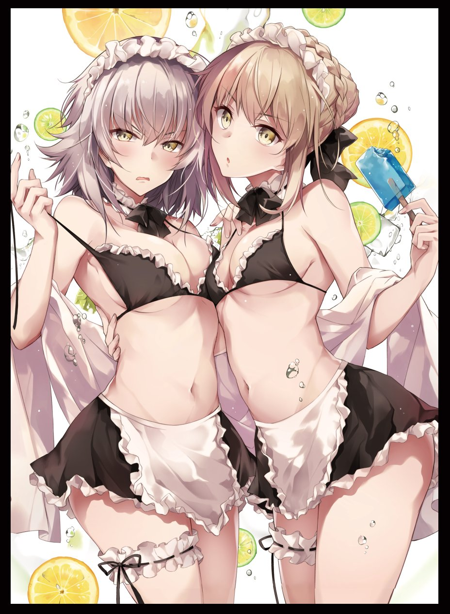 C95 Fate Jeanne & Saber Alter Maid Swimsuit Bikini Ver. Circle Sunpan Doujin Character Sleeves