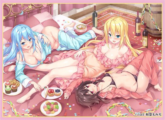 KonoSuba C96 Circle Cluster Aqua, Darkness, Megumin Slumber Party Ver. Doujin Character Sleeves