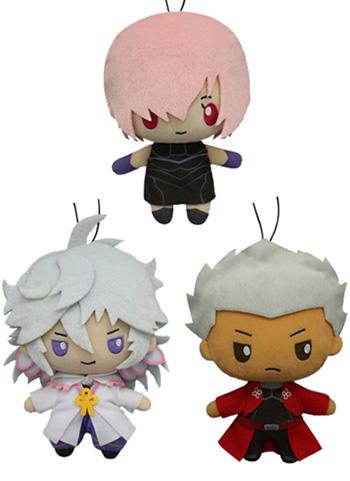 Fate Grand Order Sanrio Mash Merlin Emiya Prize Plush Toy Doll *Set of 3* FGO