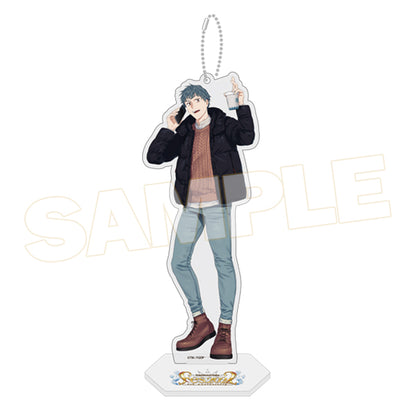 Fate/Grand Order Fes 2022 Saitou Hajime Character Ball-Chain Key Chain Acrylic Stand