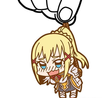 KonoSuba Darkness Lalatina Cospa Tsumamare Pinch Rubber Key Chain