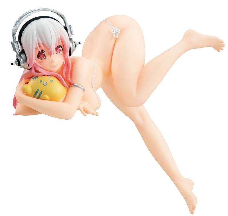 Super Sonico White Ver. Figure Renewal Cup Noodle Lid Holder/Topper Stopper