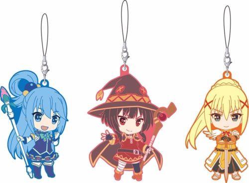 Konosuba Nendoroid Aqua Darkness (Lalatina) Megumin Rubber Straps Set of 3